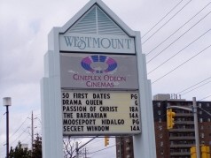 Located near Westmount Mall complete with, a large Cineplex Odeon. 