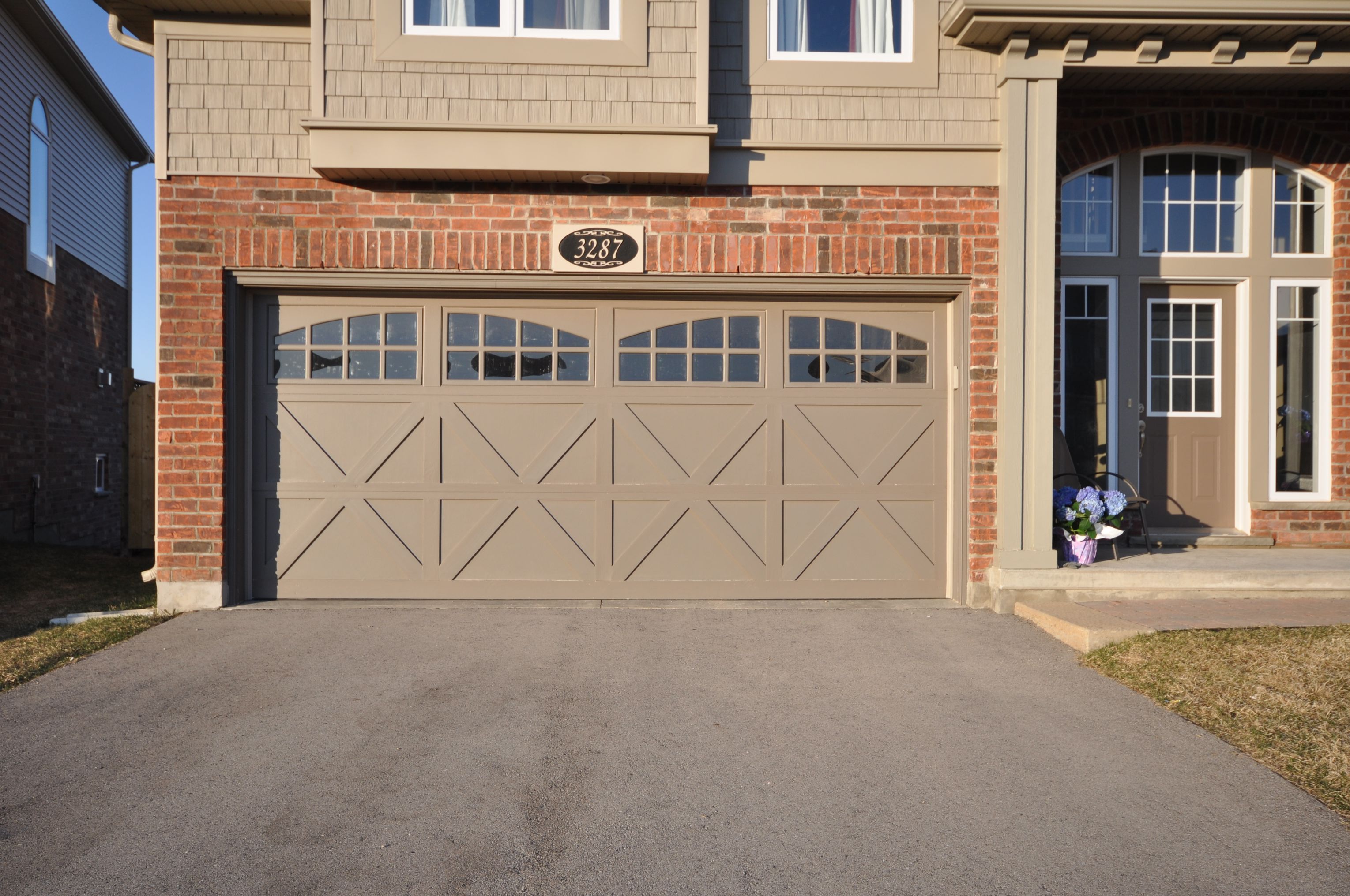 Upgraded garage doors