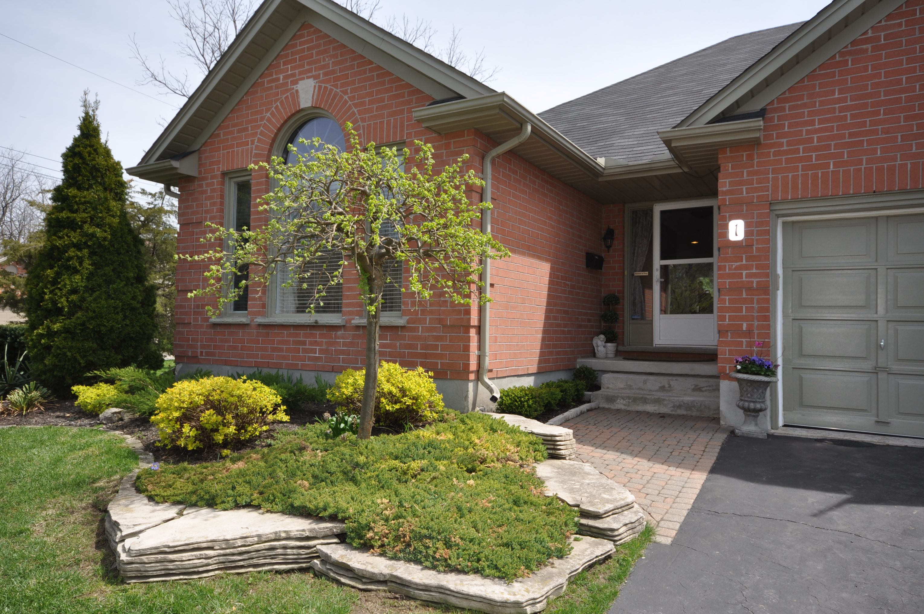 Attractive covered entrance