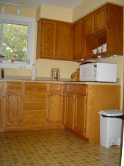 Tons of cupboard space in this updated kitchen 