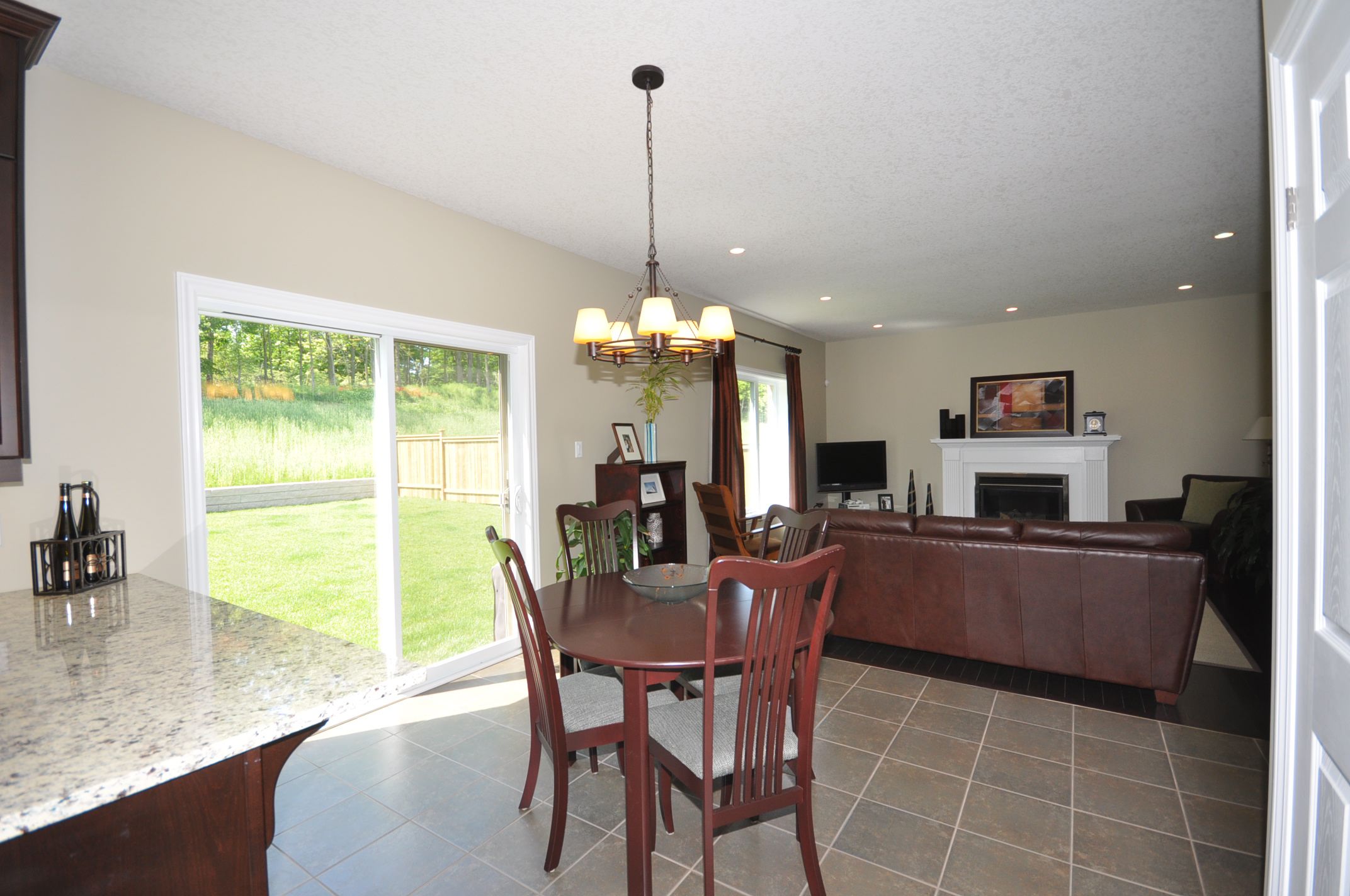 Seperate eating area is open to the Great Room and has double doors to the backyard