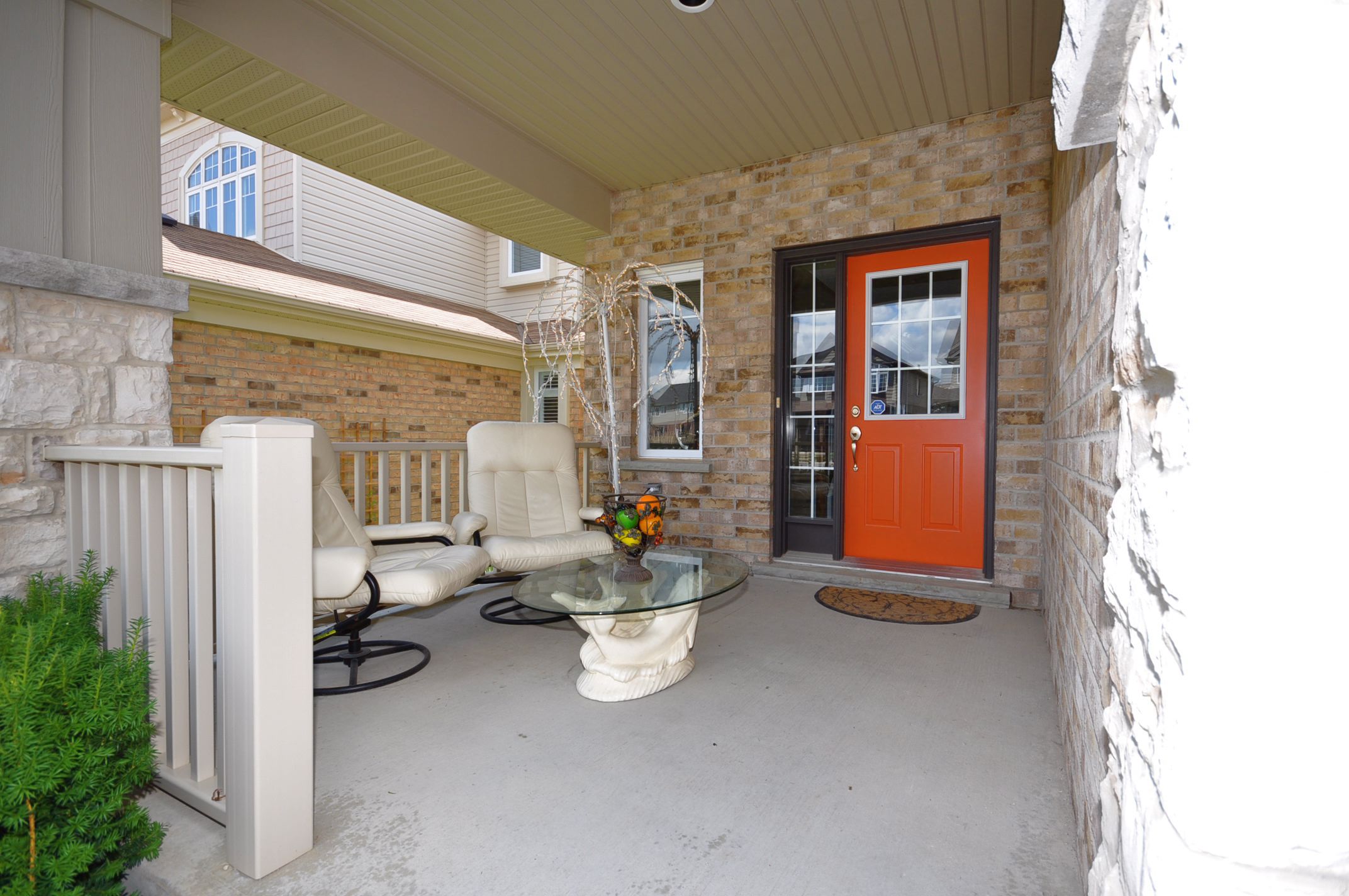 Oversized covered front porch 