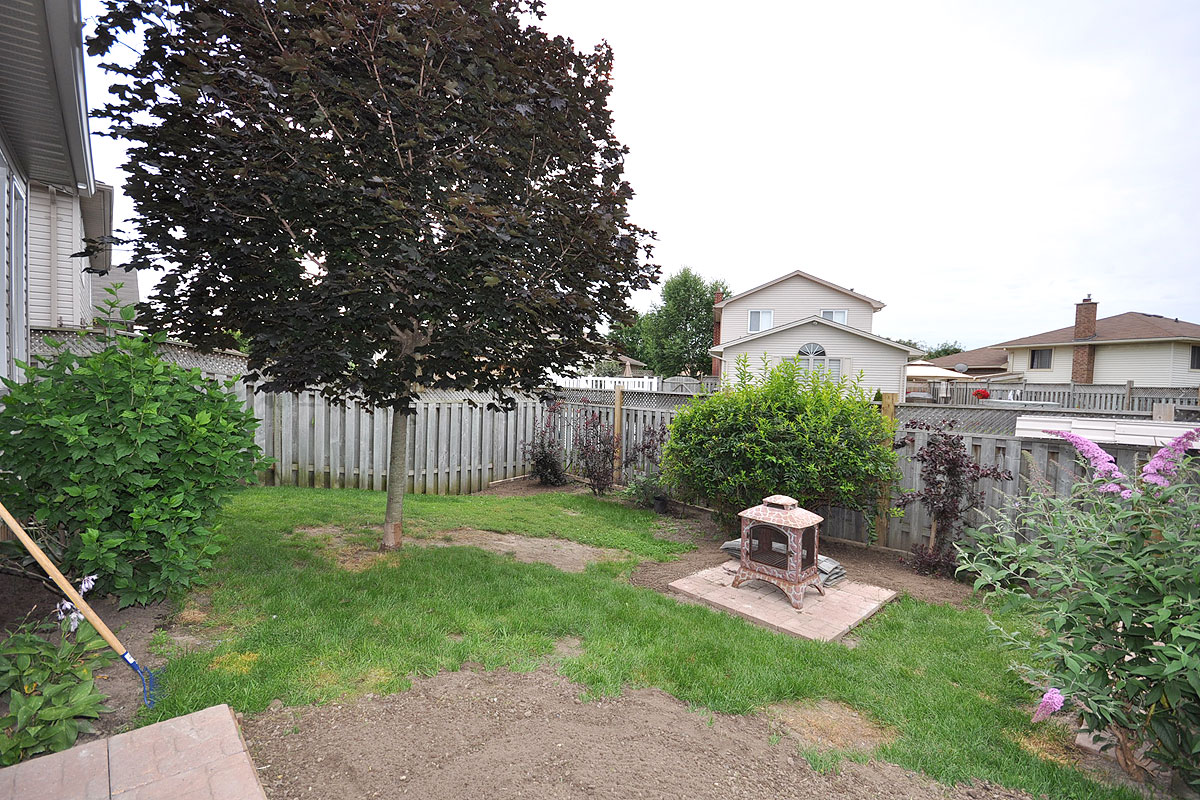 Privacy fenced backyard