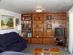 Main floor family room with built-ins 