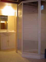 Lower level also has a new huge 3 piece bath with room for linens and storage too!