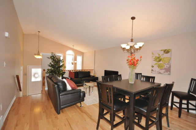 Open concept living /dining room