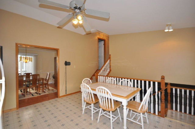 Eat-in Kitchen overlooks the large sized family room