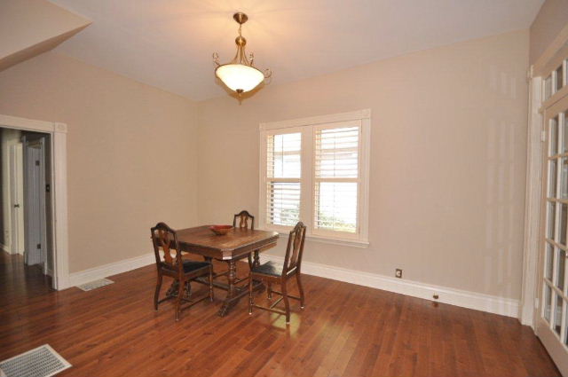 Lots of light from large windows with California shutters