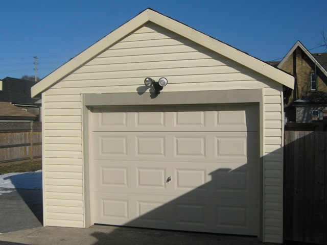 Garage with New Door