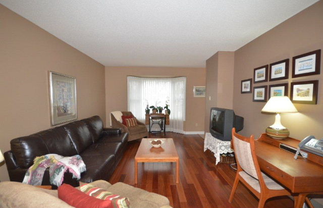 Living Room showing the Bay Window and Gleaming hardwood floors