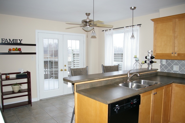 French Doors to Deck from  Eat-in Kitchen