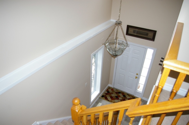 View from Upper Level Into Foyer