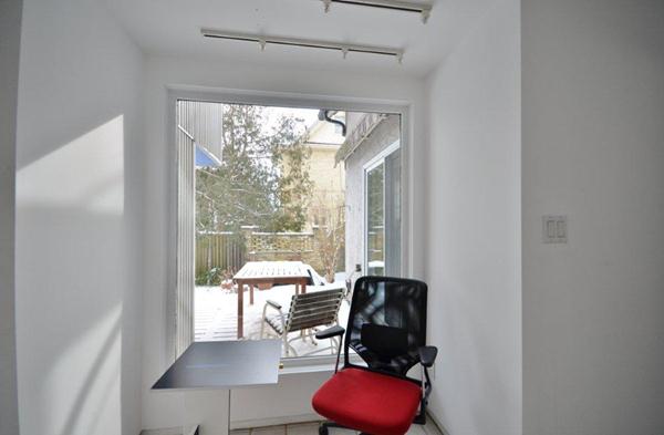 Windowed Nook with view of Deck with Awning