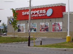 Visit the new Shoppers Drugmart located at the corner of Wellington & Commissioners within walking distance 