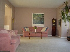 Large living room opens to the formal spacious dining area 