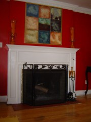 Cozy wood burning fireplace in the Formal Living Room 