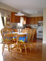 Seperate eating area with doors to deck 