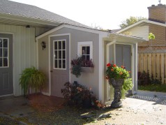 Adorable updated shed for all your garden tools 