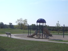 Neighborhood park at the end of the street 