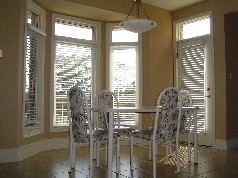 Bay windowed eating area with a terrace door to the sundeck 