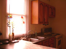 Enjoy the afternoon sun in the large kitchen