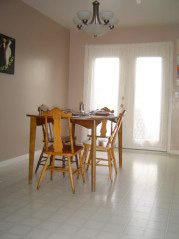 Eat in kitchen with terrace doors to the rear sundeck 