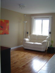  Family room off kitchen has new hardwood flooring