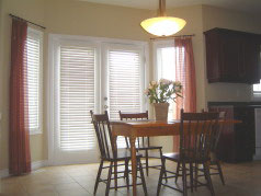 Built out eating area adds light & room