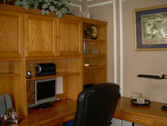 Main floor den with french door