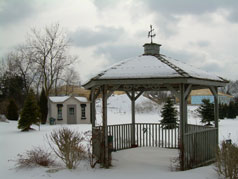 Backyard cedar gazebo